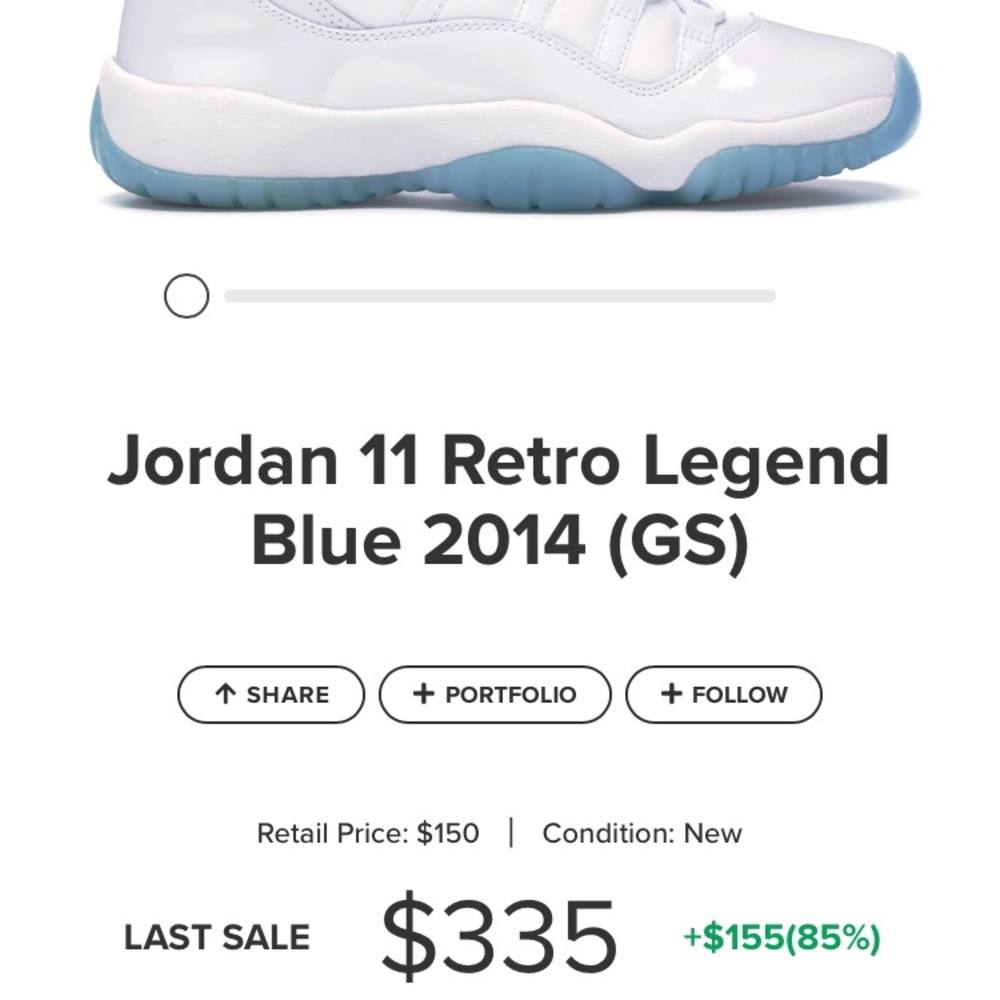 🔺SOLD🔺 Jordan 11 Legend Blue 4.5Y - Picture 7 of 7